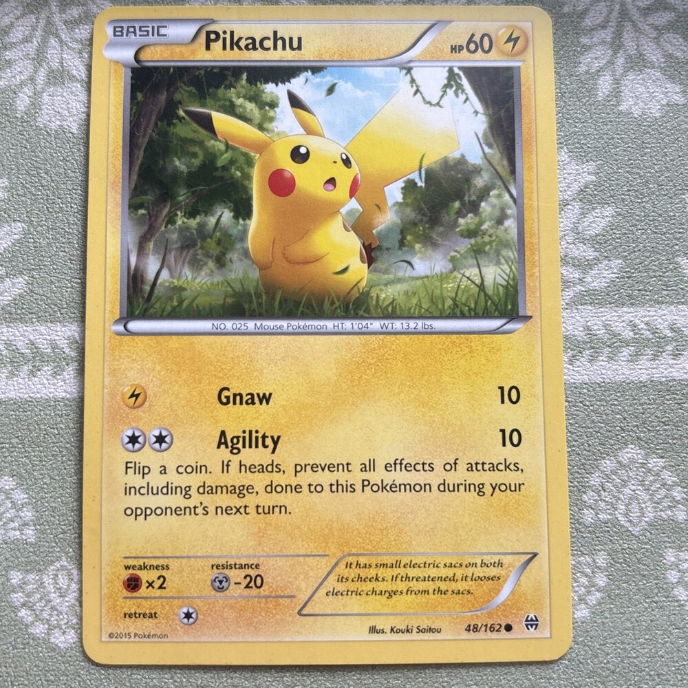 Pikachu 48/162 Mint Condition | BREAKthrough Pokemon TCG | NM 11 Year Old Card!